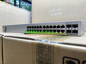 WS-C2960L-24PS-LL Cisco Catalyst 2960L 24 Ports GigE PoE+, 4x1G SFP, LAN Lite