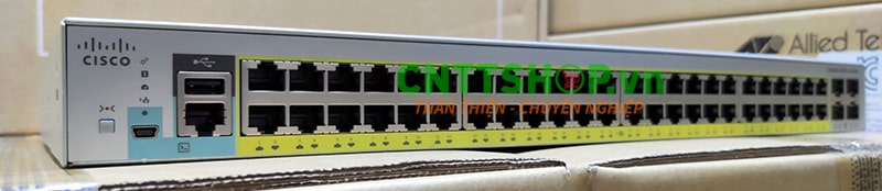 Switch Cisco WS-C2960L-SM-48PS 2960L 48 port GigE PoE+ 370W, 4 x 1G SFP LAN Lite