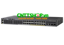 WS-C2960X-24PSQ-L Cisco Catalyst 2960X 24 Ports PoE+, 2xSFP 2x1GBT LAN Base