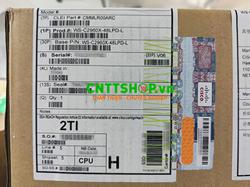 WS-C2960X-48LPD-L Cisco Catalyst 2960X Stackable 48GE PoE+ 370W, 2SFP+, LAN Base