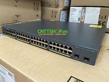 WS-C2960XR-48TD-I Cisco Catalyst 2960XR Stackable 48 Ports GE, 2 SFP+, IP Lite