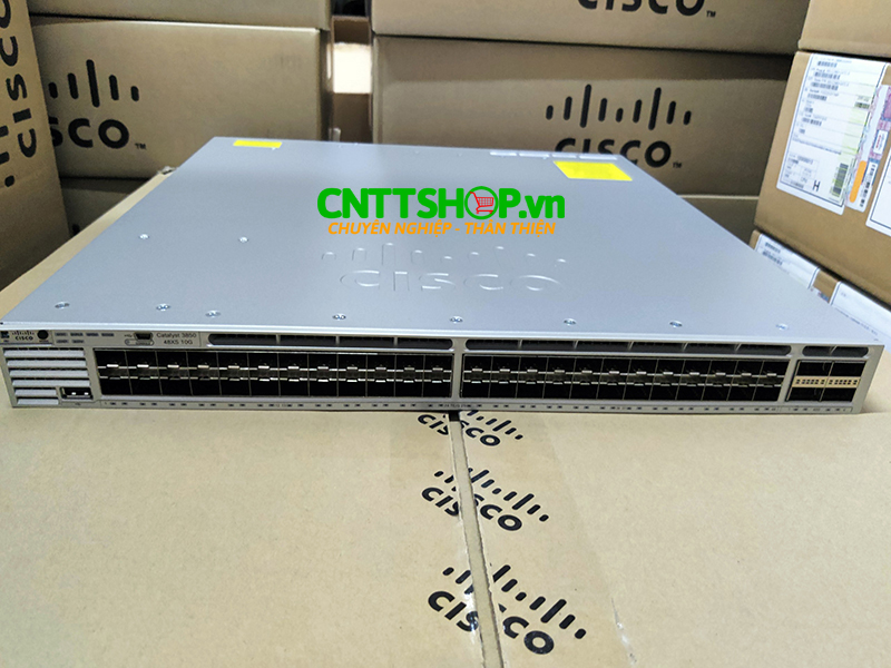 Switch Cisco WS-C3850-48XS-S Standalone, 48 SFP+ and 4 QSFP+, 750WAC front-to-back power supply, IP Base