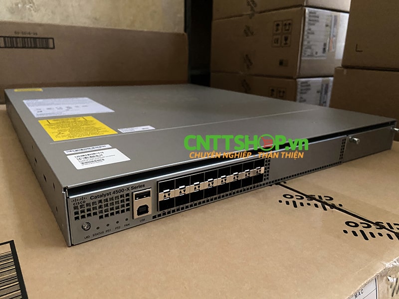 Switch Cisco WS-C4500X-16SFP+ Catalyst 4500-X 16 Port 10GE IP Base, Front-to-Back Cooling, No P/S