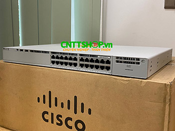 Switch Cisco C9200-24P-A with 24 Port 1GbE, PoE+ 370W, Network Advantage