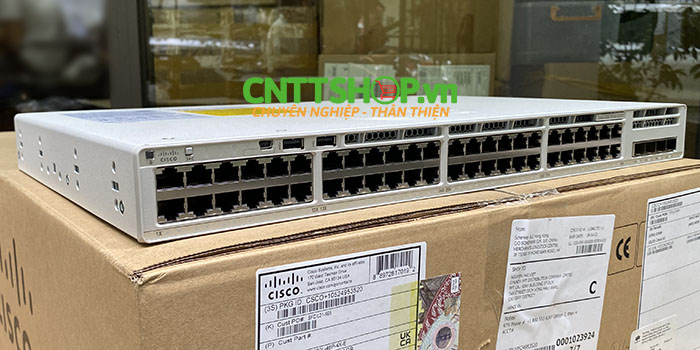 Switch Cisco C9200L-48P-4X-E Catalyst 9200L 48 Port PoE+ 740W, 4x10G uplink, Network Essentials