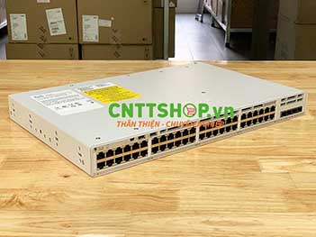 C9200L-48PL-4X-E Cisco Catalyst 9200L 48-port PoE+, Network Essentials Switch.