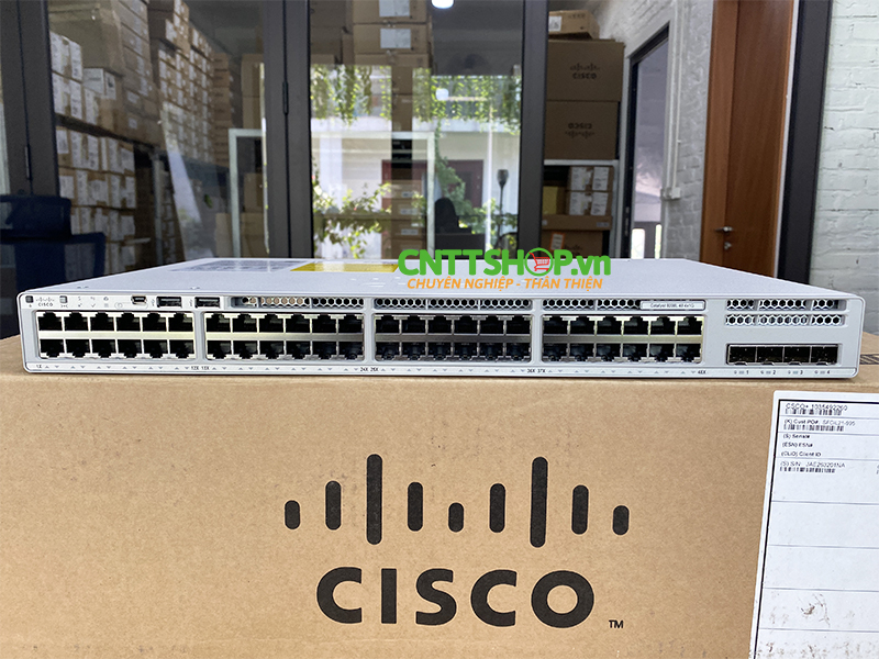 C9200L-48T-4G-E Switch Cisco Catalyst 9200L 48 Port Data, 4x1G uplink, Network Essentials