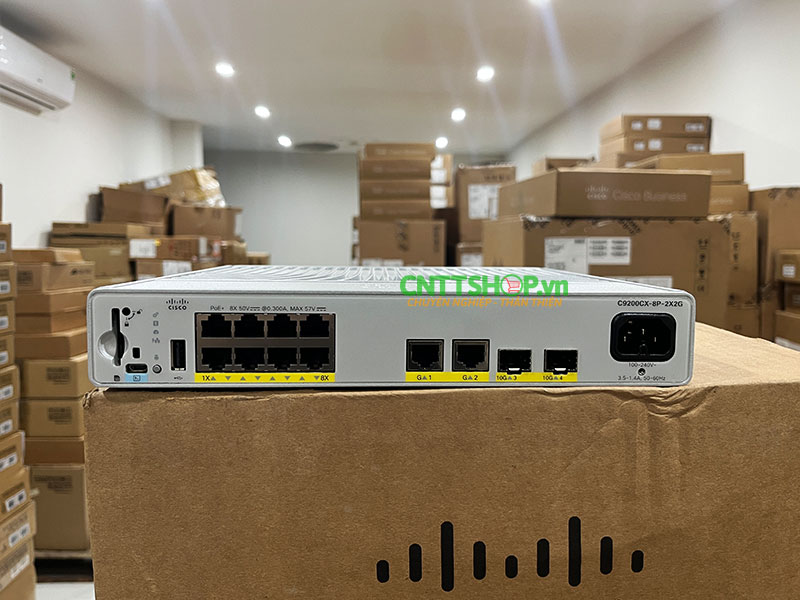 Switch Cisco C9200CX-8P-2X2G-E Catalyst 9200CX 8-port 1G, PoE+, Network ...