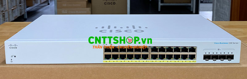 CBS220-24P-4X-EU Switch Cisco Business 24 Ports 1GE PoE 195W