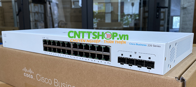 CBS220-24T-4G-EU Switch Cisco Business 24 Ports 1GE, 4 Ports 1G SFP Uplink