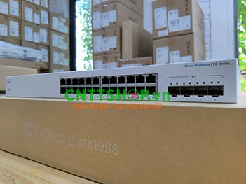 CBS220-24T-4X-EU Switch Cisco 24 Ports 1GE, 4 Ports 10G SFP+ Uplink