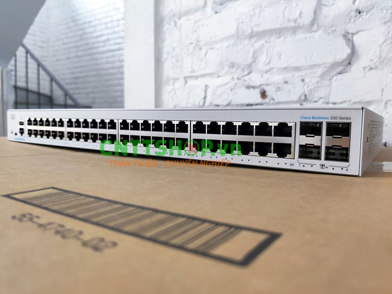 CBS250-48T-4X-EU Switch Cisco 48 10/100/1000 ports, 4 10 Gigabit SFP+ Uplink