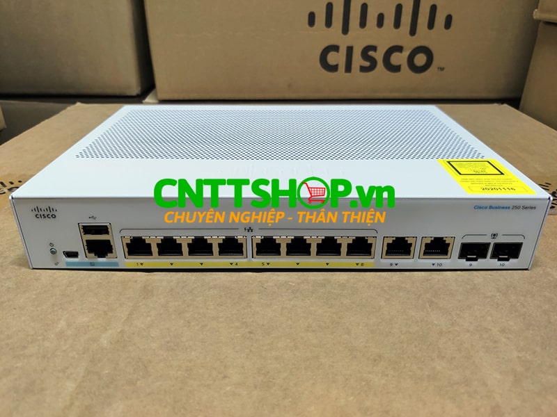 Switch Cisco CBS250-8P-E-2G-EU