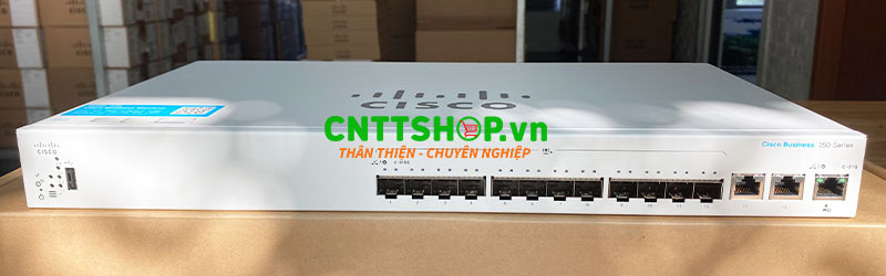 Switch Cisco CBS350-12XS-EU with 12x 10G SFP+, 2x uplink combo RJ45/SFP+ 10G