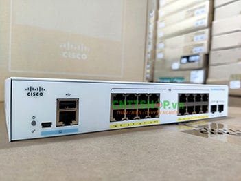 CBS350-16P-2G-EU Cisco Business 350 Series 16x10/100/1000 PoE+ ports, internal power.