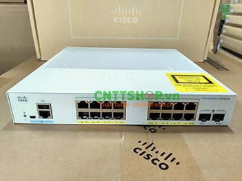 CBS350-16P-E-2G-EU Cisco Business 350 Series 16x10/100/1000 PoE+ ports, external power.