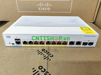 CBS350-8P-E-2G-EU Cisco Business 350 Series 8 gigabit PoE+ ports, external power.