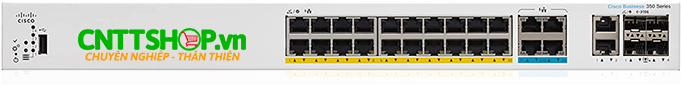 Switch Cisco CBS350-24NGP-4X-EU with 16x 1 GbE, 8 x 100M/1G/2.5G/5G, 2x 10G copper/SFP+