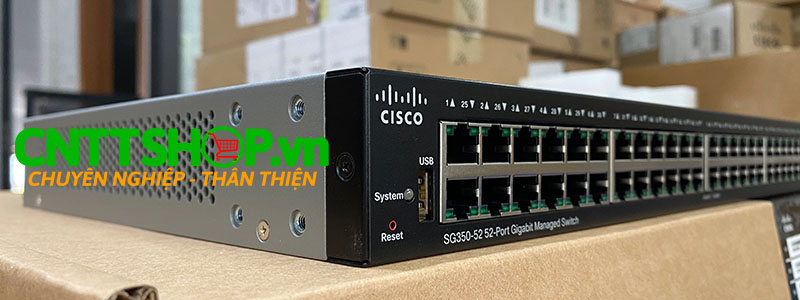 Switch Cisco SG350-52-K9-EU 48 ports 10/100/1000,  2 Gigabit copper/SFP combo + 2 SFP ports