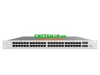 Switch Cisco Meraki MS130-48P-HW, 48-Port PoE 1G, 4-Port 1G SFP uplink, Layer 2, Cloud Managed