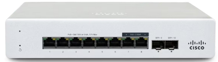 Bộ chuyển mạch Cisco Meraki MS130-8-HW mặt trước