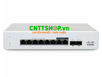 Switch Cisco Meraki MS130-8P-I-HW, 8-Port 1G, 2-Port 1G SFP uplink, Cloud Managed, Power Internal