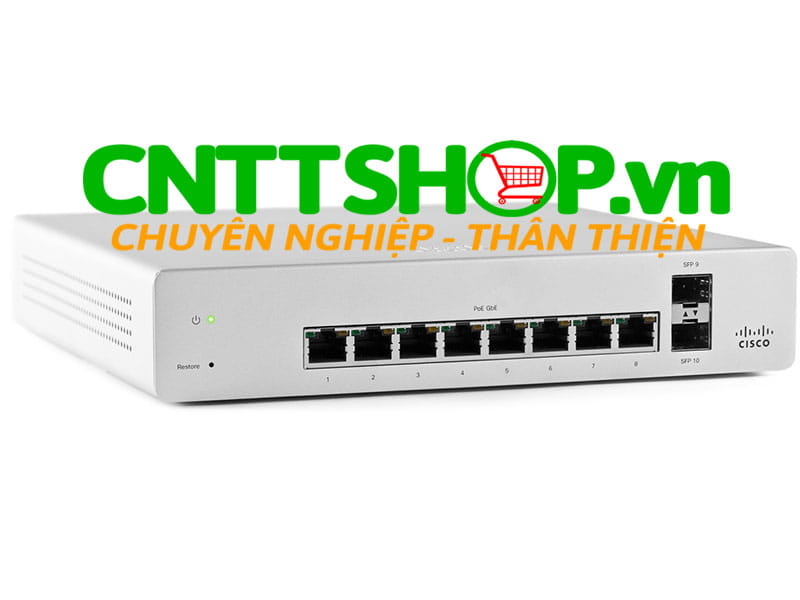 Switch Cisco Meraki MS220-8 8 G with 2 SFP interfaces Cloud Managed Switch Cisco Meraki MS220-8 8 G with 2 SFP interfaces Cloud Managed