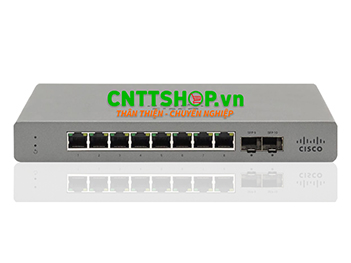 Switch Meraki GS110-8-HW 8 x RJ45 auto-MDIX crossover, 2 x 1G SFP uplink