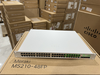 MS210-48FP-HW Cisco Meraki MS210 48 Ports PoE+ 740W, 4 Ports GE SFP Uplink