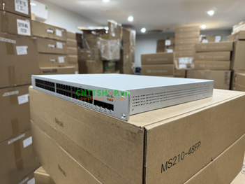 MS210-48FP-HW Cisco Meraki MS210 48 Ports PoE+ 740W, 4 Ports GE SFP Uplink