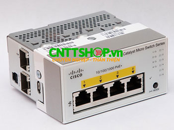 CMICR-4PS Cisco Catalyst Micro Switch 4x 1G PoE+, 2x SFP uplinks.