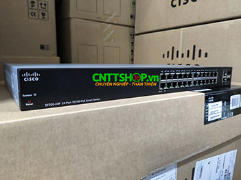 Switch Cisco SF220-24P-K9-EU 24 Ports PoE 180W 2x1GE RJ45/SFP Uplink