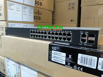 Switch Cisco SF220-24P-K9-EU 24 Ports PoE 180W 2x1GE RJ45/SFP Uplink