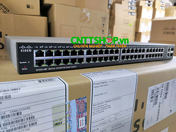 Switch Cisco SF220-48P-K9-EU 48 Ports PoE 375W 2x1GE RJ45/SFP Uplink