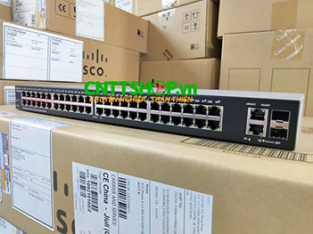Switch Cisco SF220-48P-K9-EU 48 Ports PoE 375W 2x1GE RJ45/SFP Uplink
