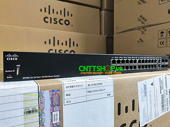 Switch Cisco SF250-24 24 FE Ports 2 GE RJ45/SFP + 2 SFP Ports