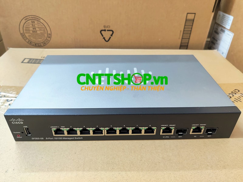 Switch Cisco SF352-08-K9 8 10/100 ports, 2 Gigabit copper/SFP combo