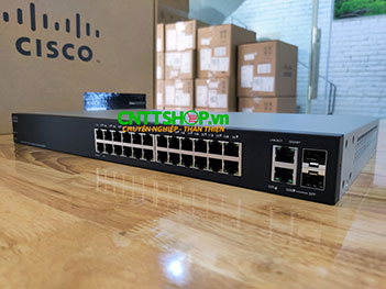 Switch Cisco SG220-26P-K9 24 Ports PoE 180W 2x1GE Uplink