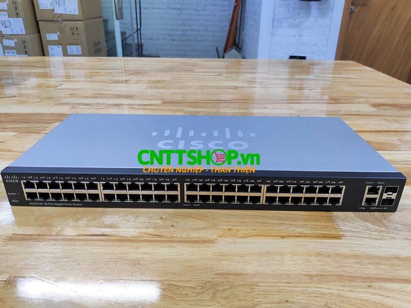 Switch Cisco SG220-50-K9-EU 48 10/100/1000 ports, 2 Gigabit RJ45/SFP combo