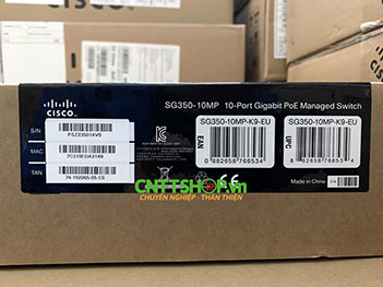 Switch Cisco SG350-10MP 8 Ports PoE 128W, 2GE Uplink