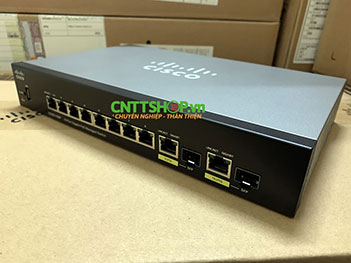 Switch Cisco SG350-10MP 8 Ports PoE 128W, 2GE Uplink