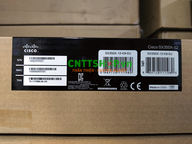 SX350X-12-K9-EU Cisco 10GBase-T Stackable Managed Switch.