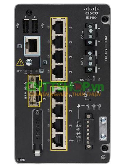 Switch Cisco Industrial IE-3400-8P2S-A.