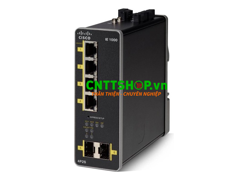 IE-1000-4P2S-LM Switch Cisco Industrial, 4-port FE PoE, 2-port 1G SFP Uplink