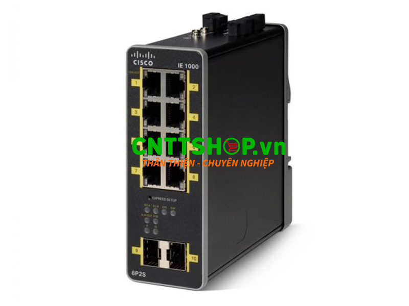 IE-1000-8P2S-LM Switch Cisco Industrial, 8x FE port support PoE 180W