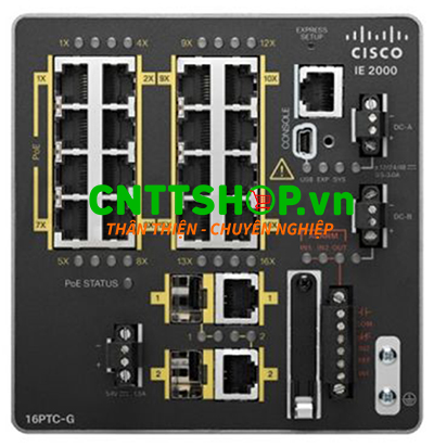 IE-2000-16PTC-G-L Switch Cisco Industrial 16 FE 4 PoE+, 2 GE uplinks