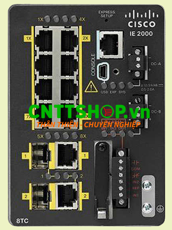 IE-2000-8TC-B Switch Cisco Industrial 8x FE, 2x FE combo, Lan Base