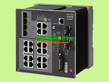 IE-4000-16T4G-E Switch Cisco Industrial 16 FE, 4 GE Combo Uplink Ports