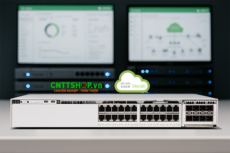 Switch Cisco C9350-24T-M hiết bị chuyển mạch hiện đại thế hệ mới quản lý thông qua cloud meraki