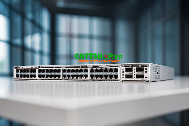 Cisco C9350-48HX là Switch Layer 3 có 48 cổng 1G/2.5G/5G/10G multigigabit, cấp nguồn UPOE+ 90W